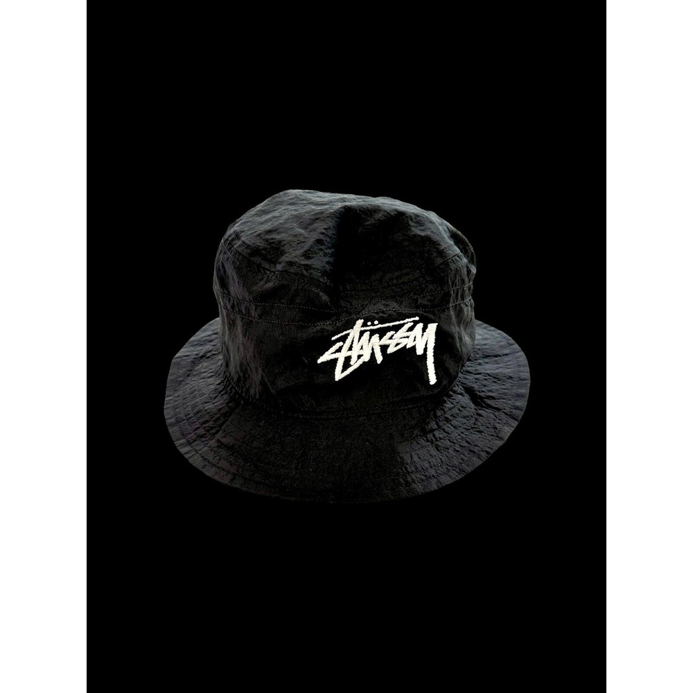 S/M Nike Stussy Bucket Hat Black Collab Dri Fit 100% Authentic